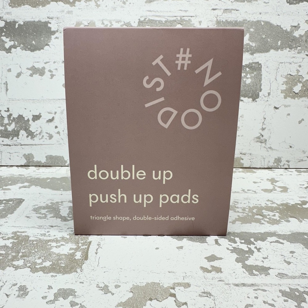 NOOD Double Up Push Up Bra‎ Inserts Womens C Soft Tan Brown Silicone Adhesive